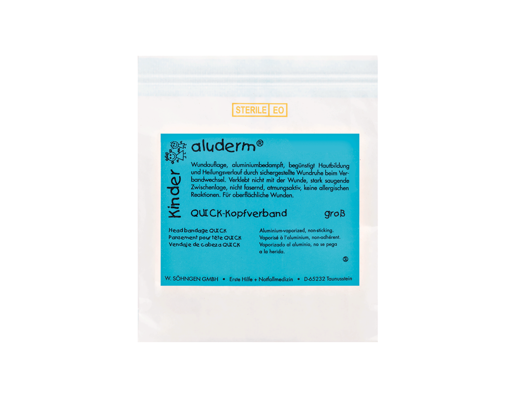 Aluderm pansement rapide pour la tête, enfants, grand modèle