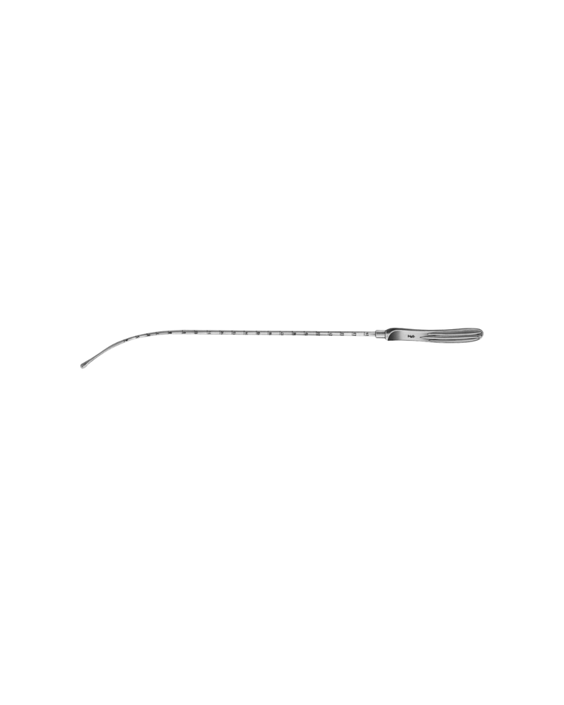 Sonde utérine de SIMS, courbée, 330 mm (13"), malléable, extrémité à tête bulbeuse, Ø 4 mm
