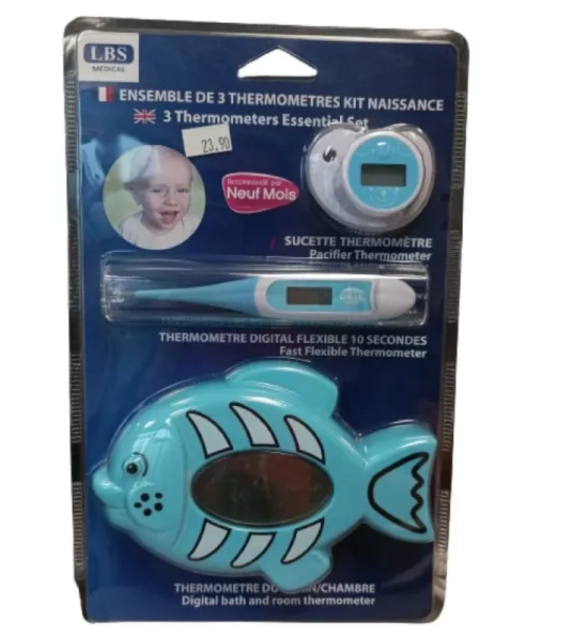 [SET-NAISSANCE] THERMOMETRES SET NAISSANCE  COMPR. THERMOM. TETINE, THERMOFLEX 10 ET BAIN