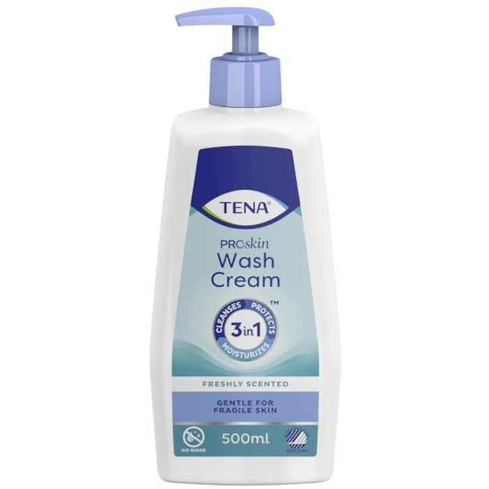 TENA ProSkin Wash Cream _x000D_
3-en-1, avec pompe doseuse, 500 ml