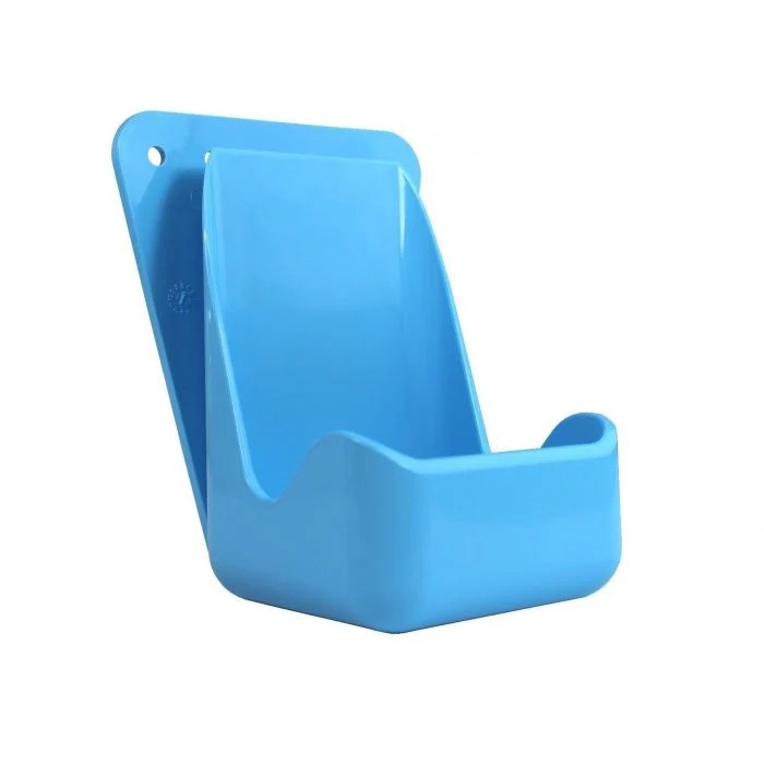 [974730] Support mural bleu pour bouteille de 500 ml
