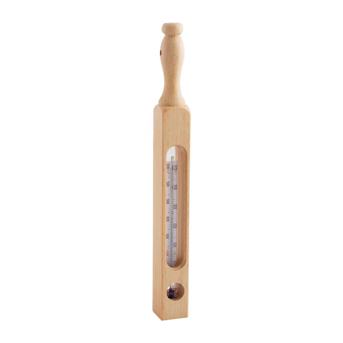 [637500] Thermomètre de bain, hêtre, huilé