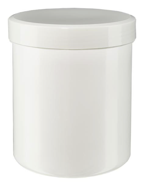 Pot à pommade vissable, blanc, 500 g