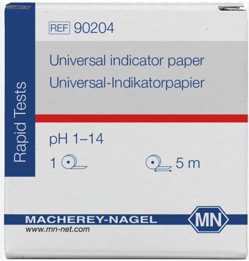 Papier indicateur universel pH 1-14, 10 mm x 5 m, rouleau