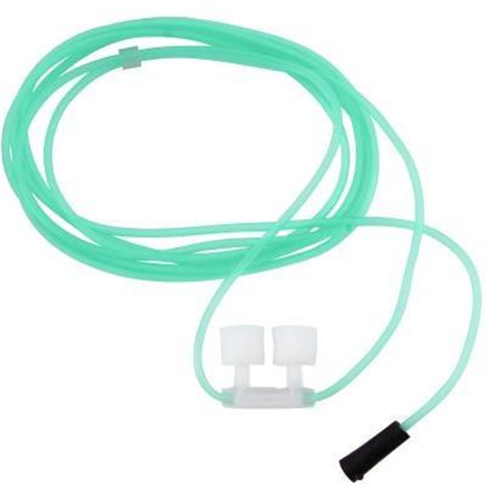 Lunette à oxygène avec tuyau de raccordement 2 m, avec compresse d’étanchéité et embout entonnoir, stérile