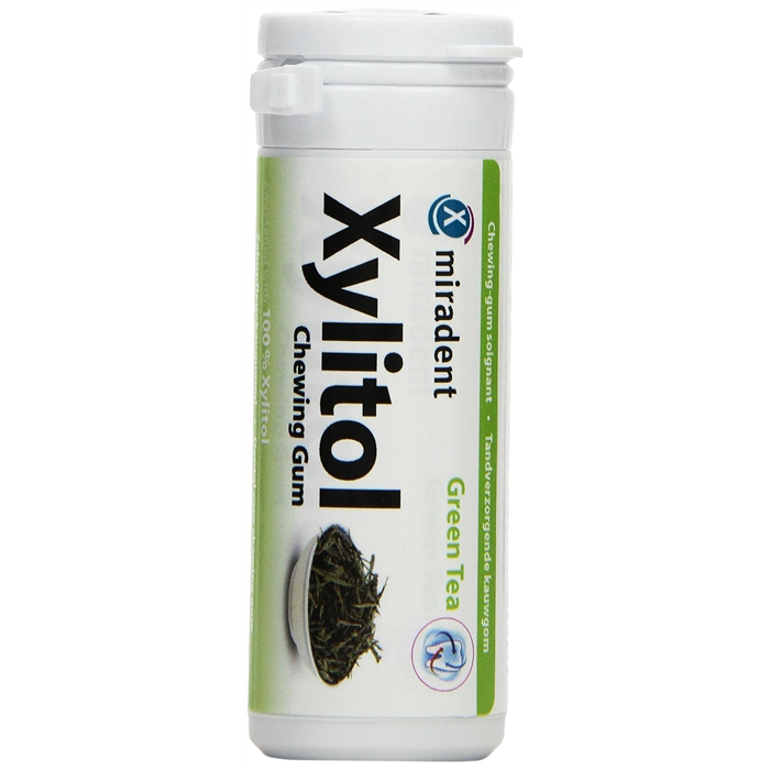Miradent Xylitol Thé vert Chewing-gum, 30 pièces