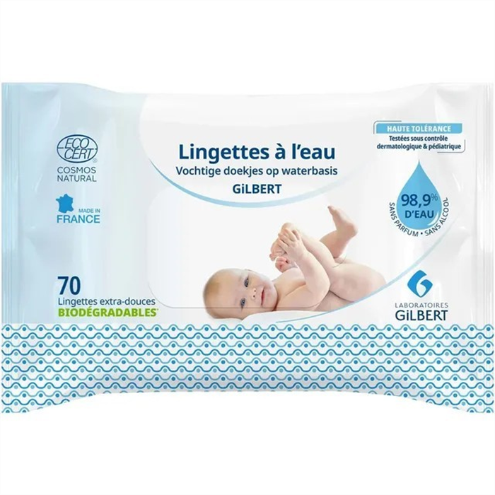 [3785-946] Gilbert Lingettes à l'Eau, 70 lingettes