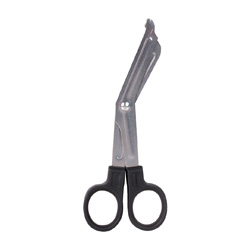 Ciseaux à vêtements de premiers secours, 14,5 cm, coudés au genou, st/st, autoclavables jusqu’à 143 degrés