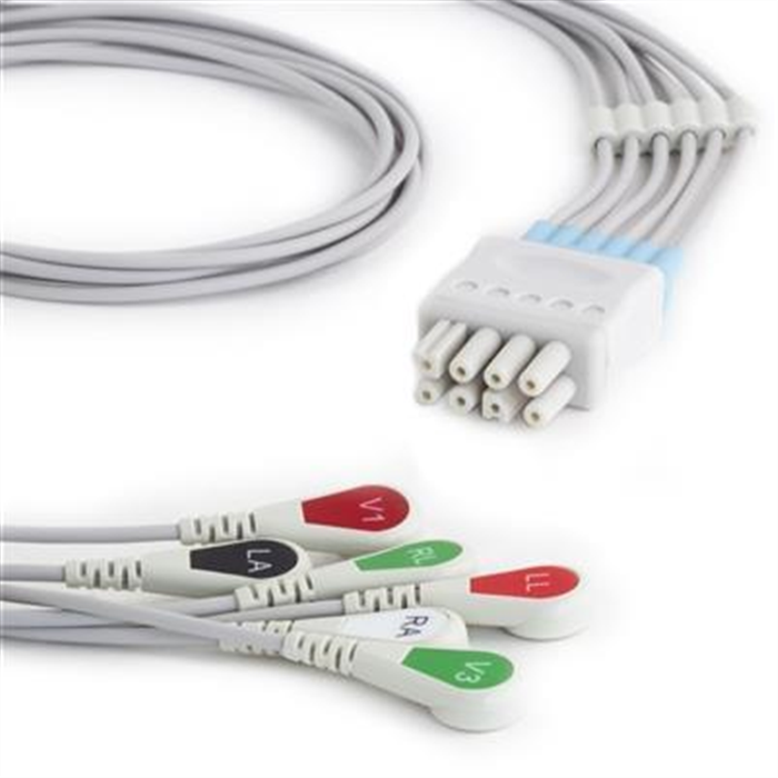 Câble électrode ECG 6 dérivations, longueur 0,8 m, nécessite K922, compatible avec tous les modèles BSM, PVM/TEC-5600