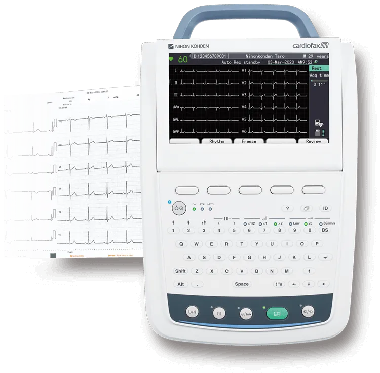 ECG-3350 Cardiofax M, version de base avec accessoires standard