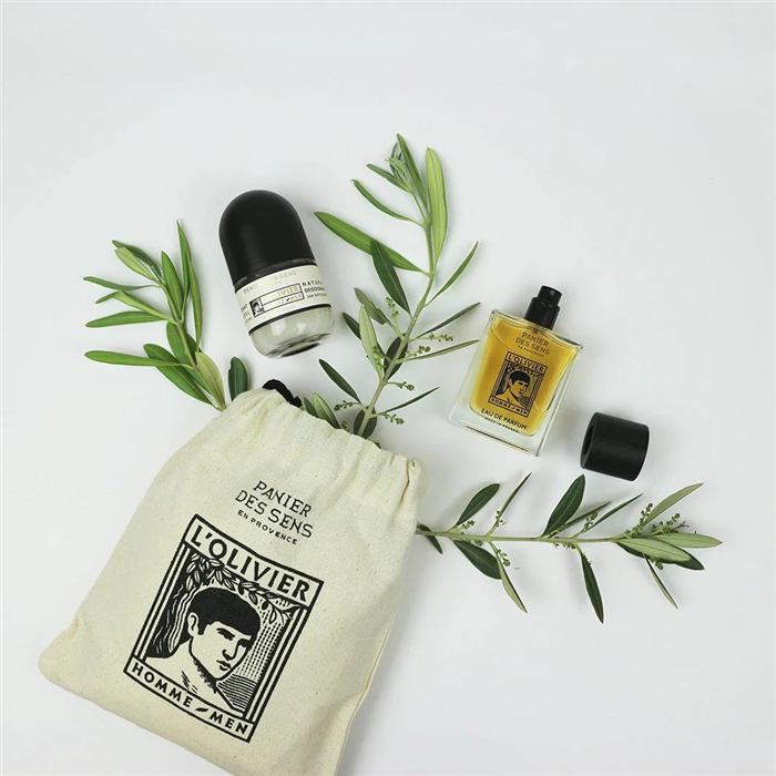 Eau de parfum, 50 ml et déodorant, 50 ml les intemporels, pochon l’olivier