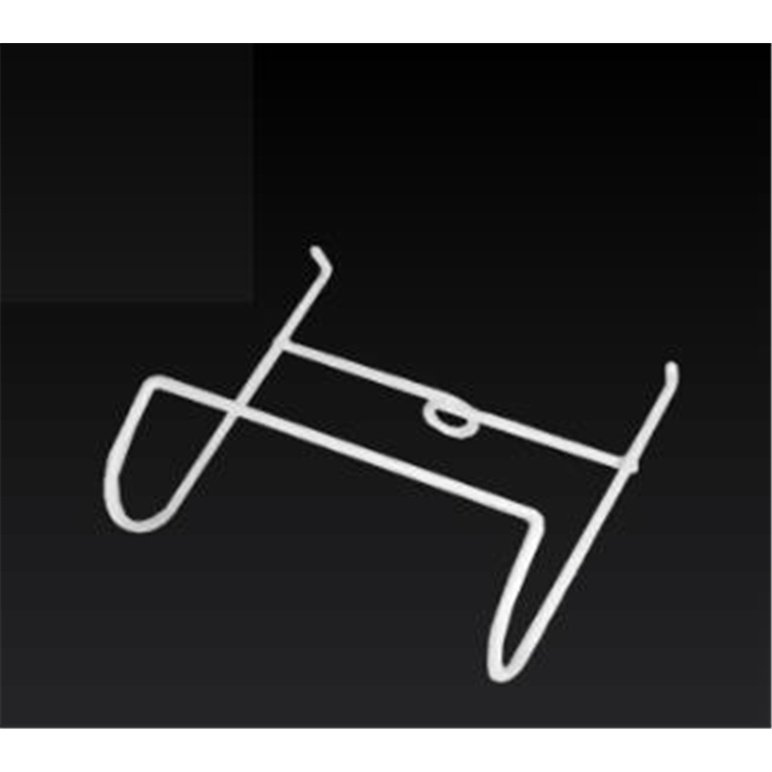 Support de poche urinaire blanc métal revêtu plastique