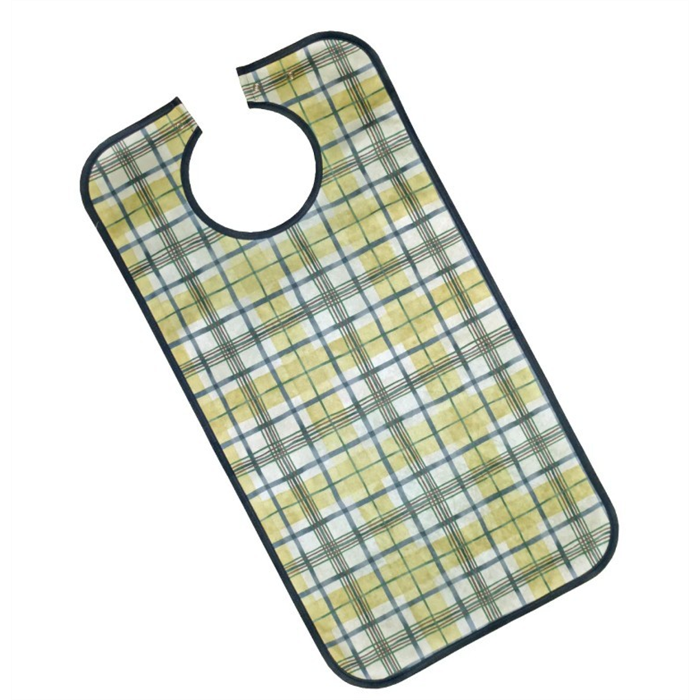 [4010-bb] Tablier de repas, PU avec boutons-pression 45 x 85 cm, 
bleu-beige à carreaux, Wien