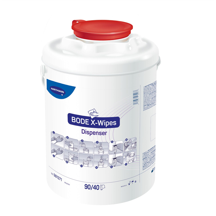 [981371] X-WIPES Distrib. de Lingettes, Couvercle rouge_x000D_
p. rouleau de 40 et 90