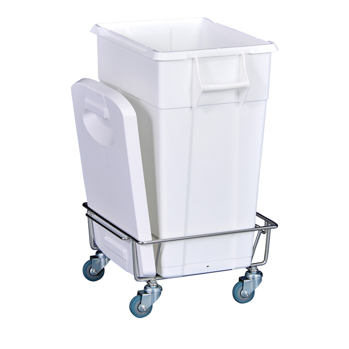 [WSB 5000] Conteneur à matériaux recyclables, plastique, 50 L, blanc (sans chariot métallique)