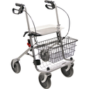 Rollator Cristallo avec panier, plateau et porte-canne
