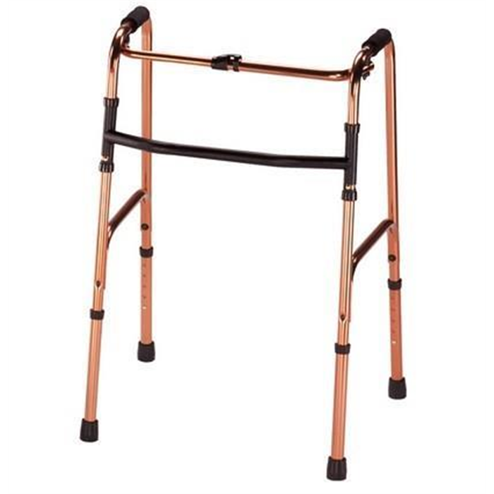 [GEBO] Déambulateur GeBo, pliable, charge max. 120 kg, finition bronze anodisé
