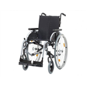 Fauteuil roulant léger avec frein tambour, assise 45 cm, argent, max. 125 kg, pliable