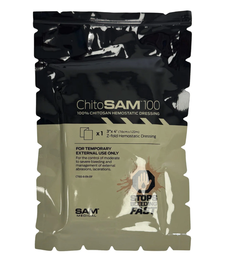 BANDE HEMOSTATIQUE CHITO SAM 100 _x000D_
7.6 CM X 1.83 M, Z-FOLD