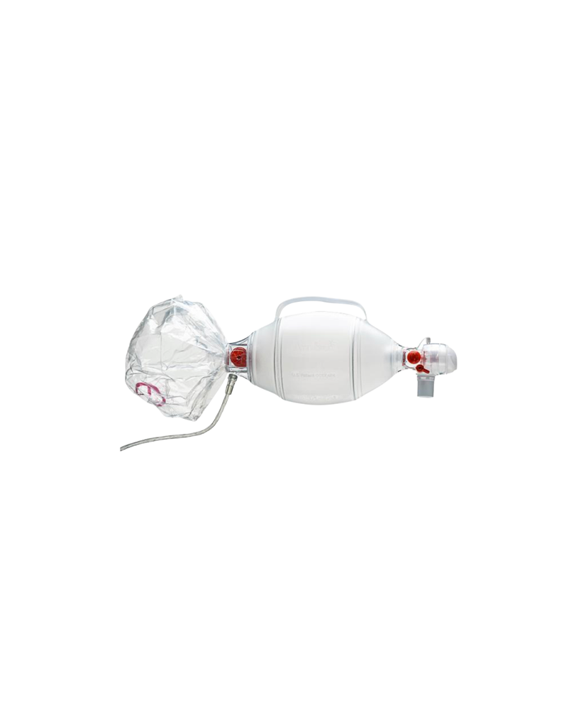 Ballon de ventilation jetable AMBU SPUR II enfant avec tuyau et raccord pour valve à la demande