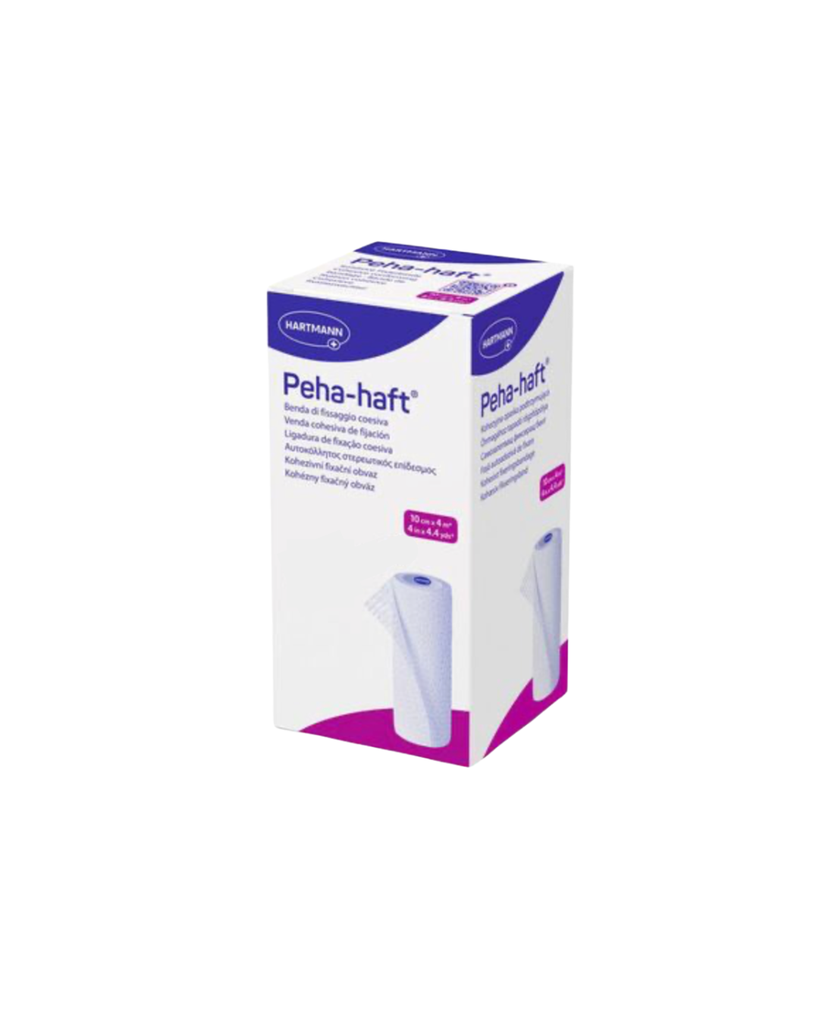 [A024235] PEHA-HAFT 10 cm x 4 m, sans latex, bande de fixation cohésive élastique