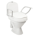 Réhausseur de toilettes avec accoudoirs – Hauteur réglable 6, 10 ou 14 cm