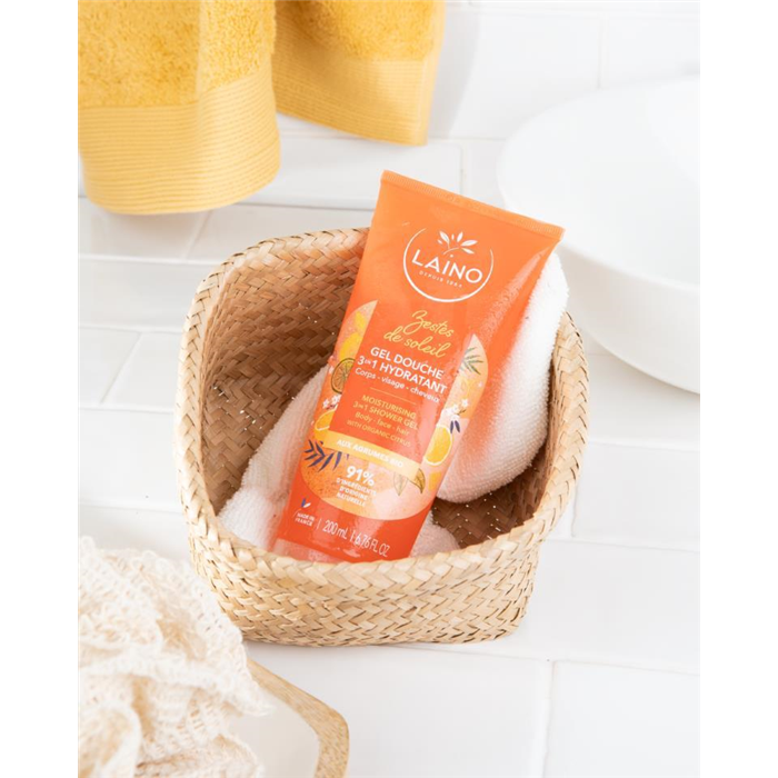 [3524-865] Gel douche 3 en 1 Agrumes Shampooing, Douche et Visage, 200 ml