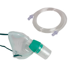 Masque d’inhalation oxygène avec nébuliseur, enfant, tuyau 2,10 m