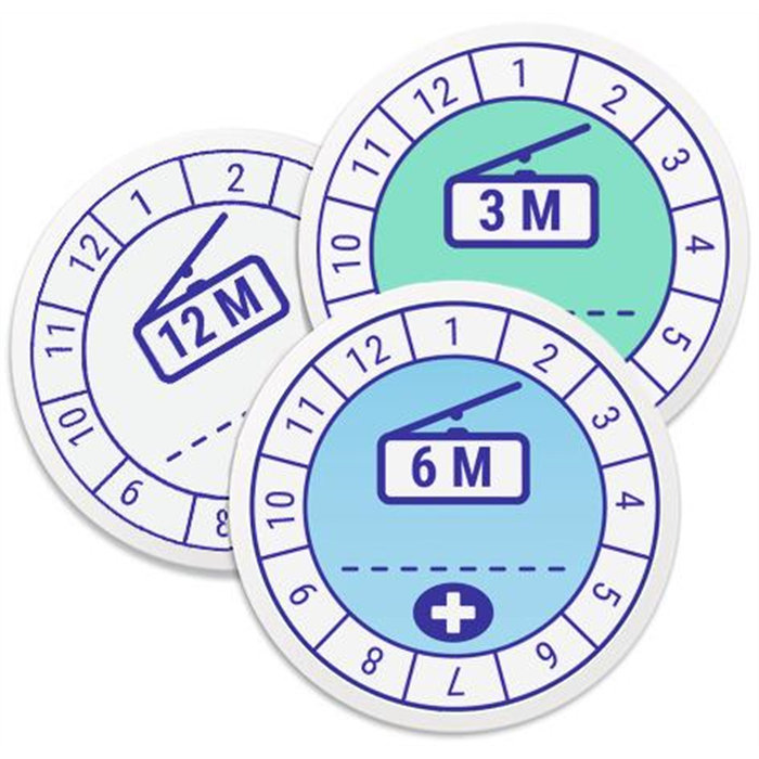Autocollants pour Date de Péremption 6 Mois_x000D_
Pack de 10, Feuille de 20 Autocollants