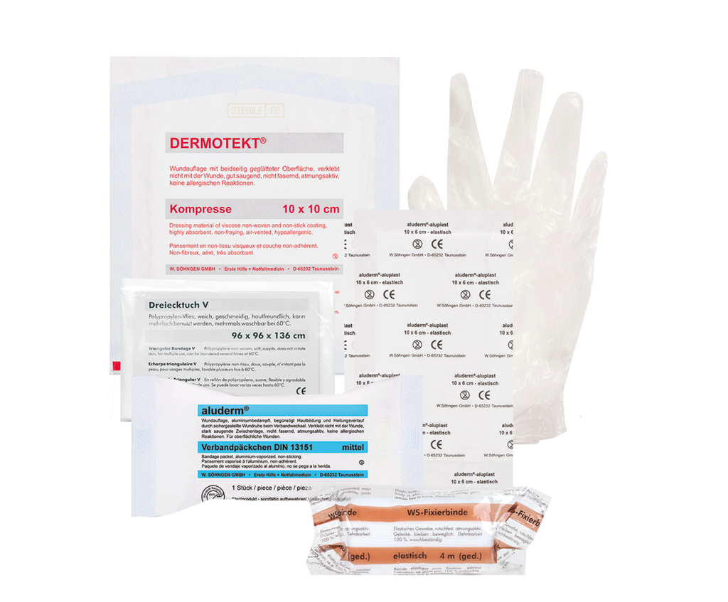 [0307116] Kit d’exercice premiers secours module 2 pour participants au cours, selon DGUV 304-001