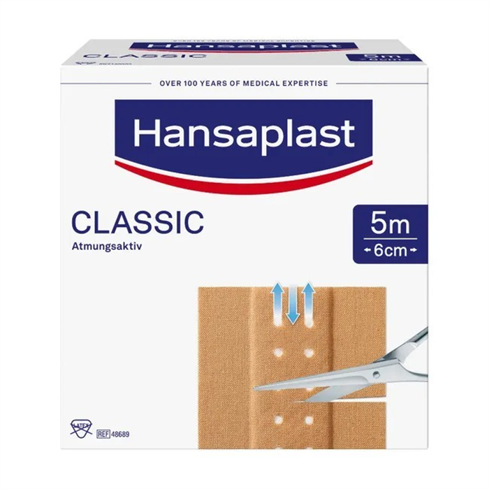 Hansaplast Classic 5 m x 6 cm, 1 rouleau