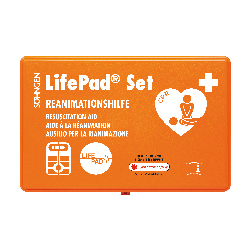 [0102155] LIFEPADBOX avec ciseaux de secours, gants jetables, écran respiratoire