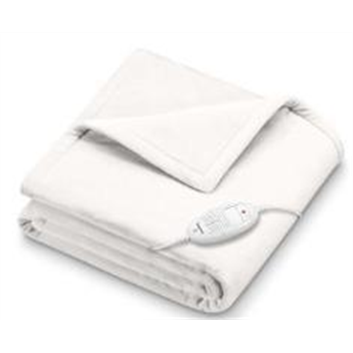 Couverture chauffante Beurer HD 75 Cosy, blanche, env. 180 x 130 cm, avec arrêt automatique