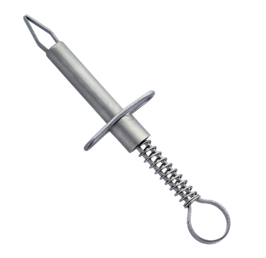 Pince à tiques, 8,5 cm, plate sans support, acier inoxydable, stérilisable, pour humains et animaux