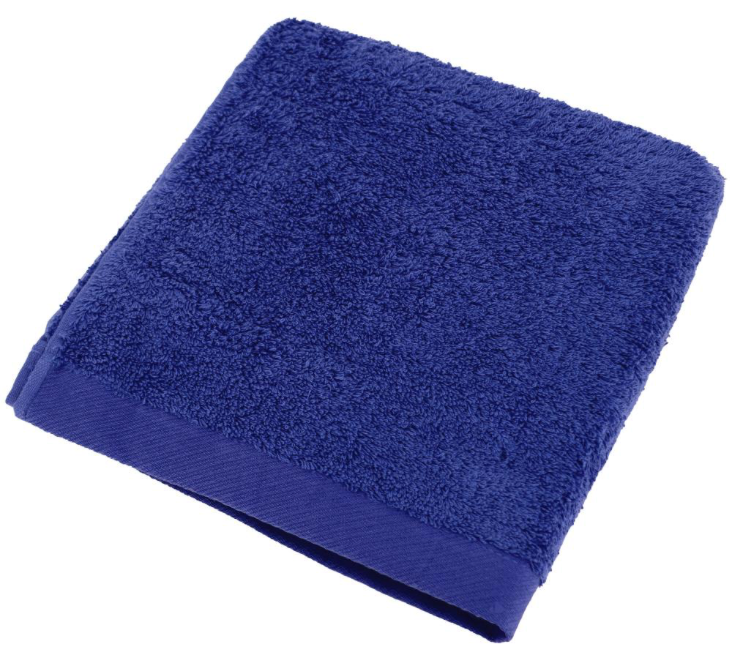 Serviette coton 100 x 50 cm, bleue