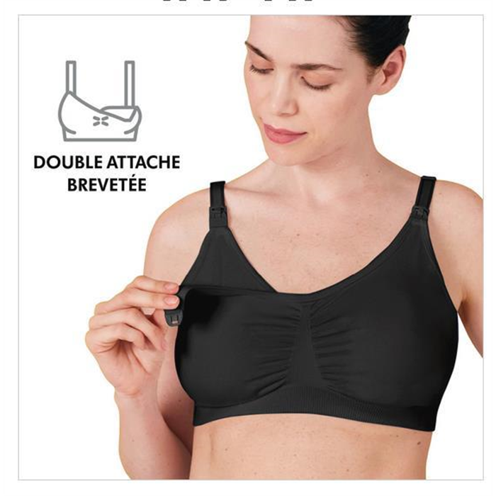 [101043828] Soutien-gorge d’allaitement et d’expression  de lait 3en1, noir, taille S