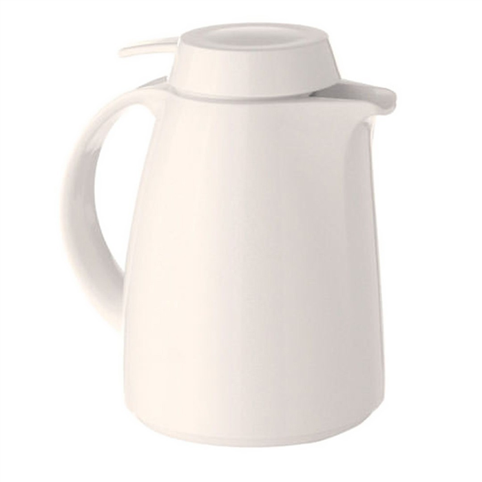 [01281402] Thermos avec bouton-poussoir 1L, blanc