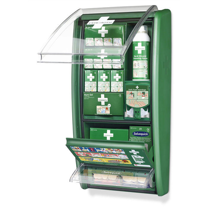 [51011026 FIRS] Station premiers secours + pansement autoadhesif bleu