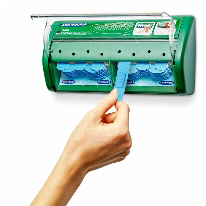 Distributeur automatique de pansements bleus détectables