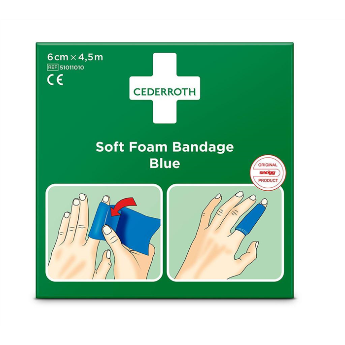 Pansement Autoadhésif Bleu, 6 cm x 4,5 m