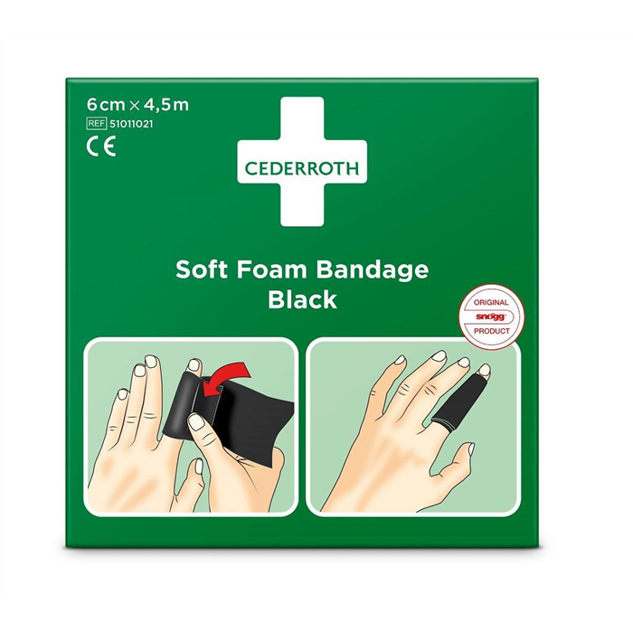 [51011021 FIRS] Pansement autoadhésif noir 6 cm x 4,5 m