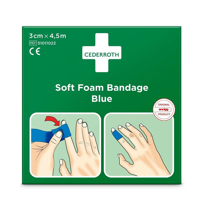 [51011022 FIRS] Pansement autoadhésif bleu, 3 cm x 4,50 m