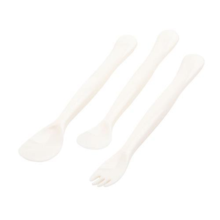 Cuillère Feed 22 cm, ergonomique, en thermoplastique blanc