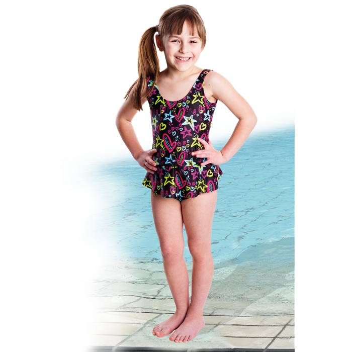 [1535 085 122/128] Maillot de bain filles, taille 122/128