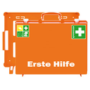 Coffret de premiers secours MT-CD Industrie Norm Plus orange, 400 x 300 x 150 mm, avec logo Hospilux