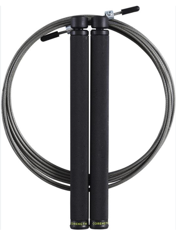 [03522] Corde à sauter Speed Rope en acier, avec 2 poids, 270 cm