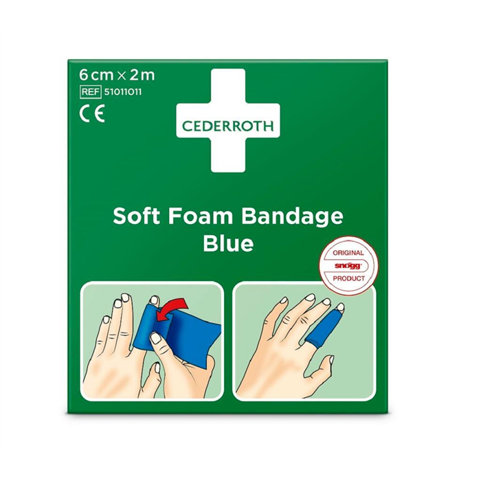 Pansement Autoadhésif Bleu Cederroth 6 cm x 2 m