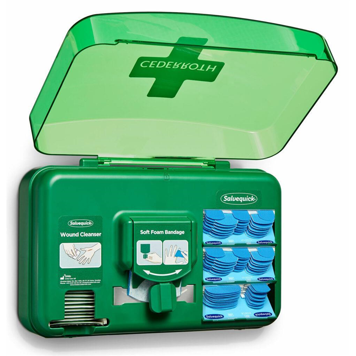 Distributeur soins des Plaies Bleu