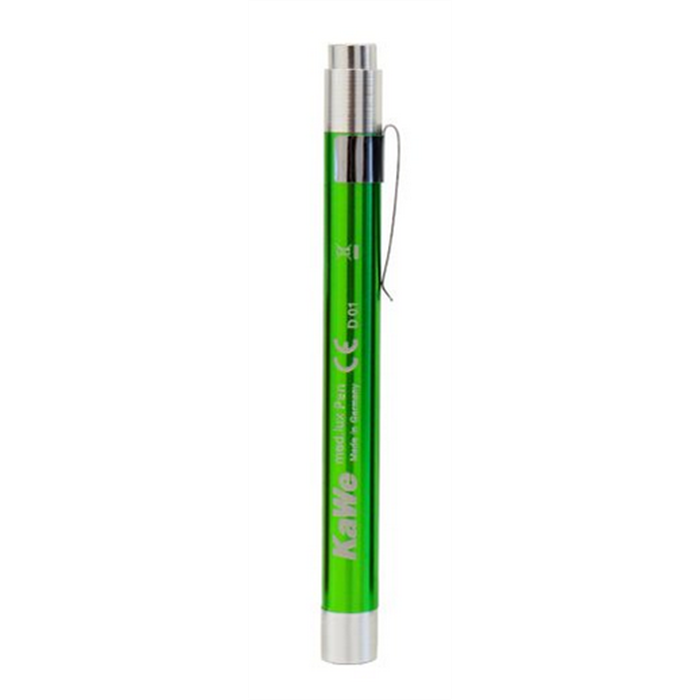 [168286] Lampe de diagnostic Med Lux Pen LED, verte, luminosité env. 3000 lux