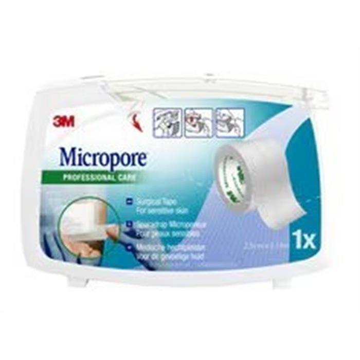 [1530P-0D] Micropore Sparadrap Chirurgical - Devidoir Blanc  1,25 cm x 915 cm